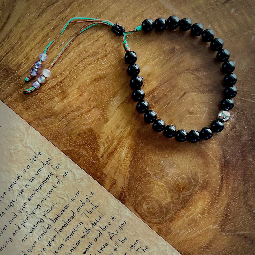 White Gold Amulet Bracelet - Large