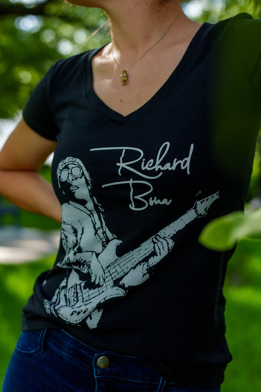 The Optical Illusion Tee (La Noire | Female V-Neck)